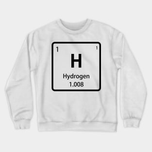 Black Hydrogen Element Tile - Periodic Table Crewneck Sweatshirt